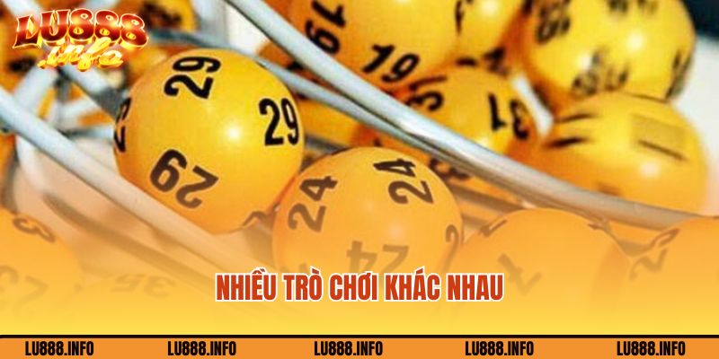 Sảnh game xổ số online Lu888 với nhiều trò chơi khác nhau