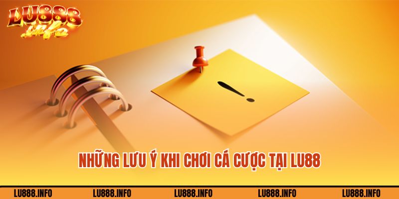 Những lưu ý khi chơi cá cược tại Lu888